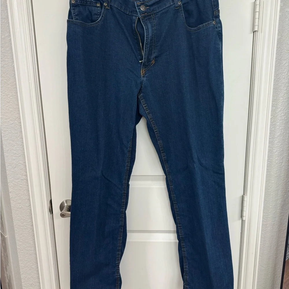 Origins Blue Relaxed Jeans with Classic Stitching 38x32